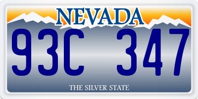 NV license plate 93C347