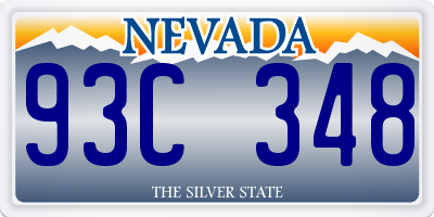 NV license plate 93C348