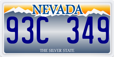 NV license plate 93C349