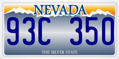 NV license plate 93C350