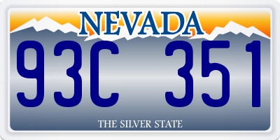 NV license plate 93C351