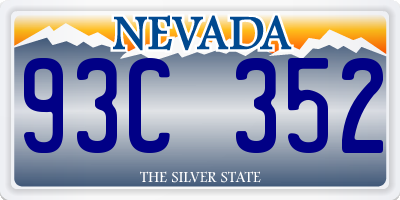 NV license plate 93C352