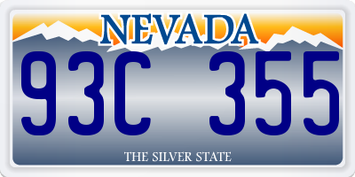 NV license plate 93C355