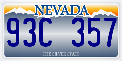 NV license plate 93C357