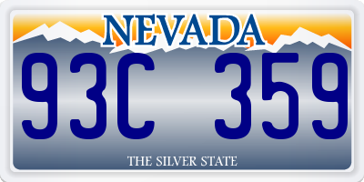 NV license plate 93C359