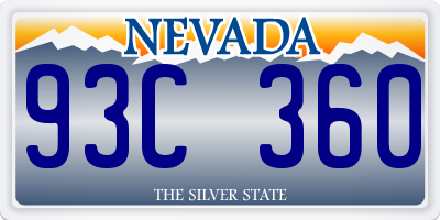 NV license plate 93C360