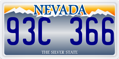 NV license plate 93C366