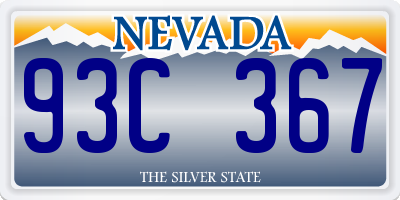 NV license plate 93C367