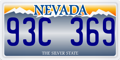 NV license plate 93C369