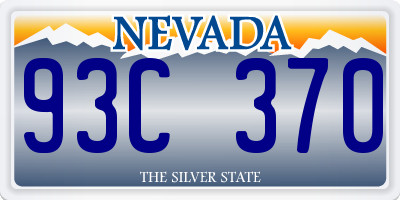 NV license plate 93C370