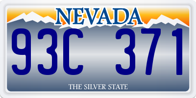 NV license plate 93C371