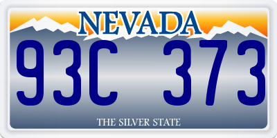 NV license plate 93C373