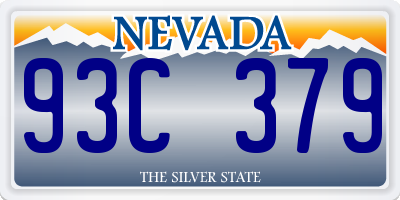 NV license plate 93C379