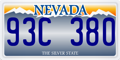 NV license plate 93C380