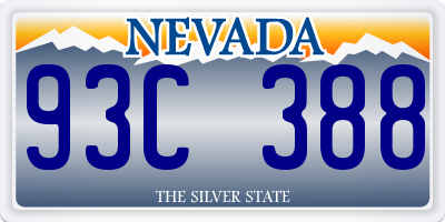 NV license plate 93C388