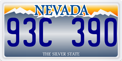 NV license plate 93C390