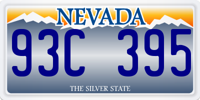 NV license plate 93C395