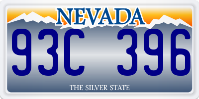 NV license plate 93C396