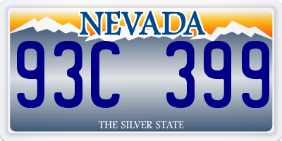 NV license plate 93C399