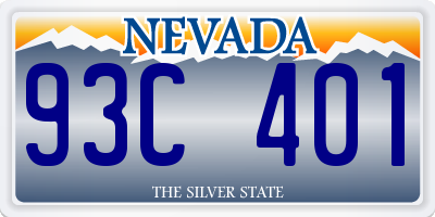 NV license plate 93C401