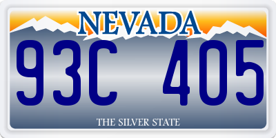 NV license plate 93C405