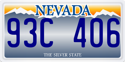 NV license plate 93C406