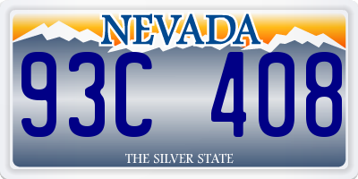 NV license plate 93C408