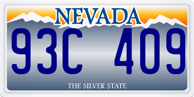 NV license plate 93C409