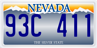 NV license plate 93C411