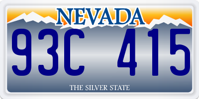 NV license plate 93C415