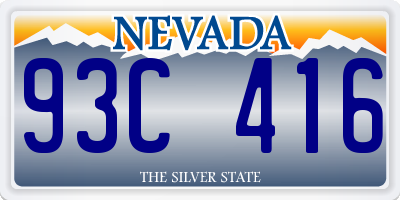 NV license plate 93C416