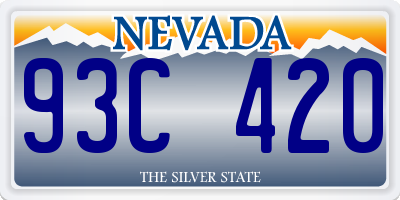 NV license plate 93C420