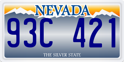 NV license plate 93C421