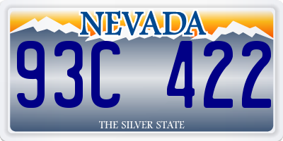 NV license plate 93C422