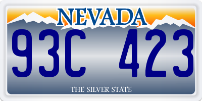 NV license plate 93C423