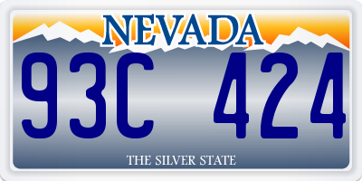 NV license plate 93C424