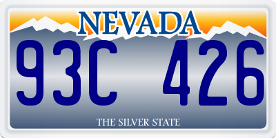 NV license plate 93C426