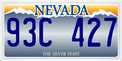 NV license plate 93C427