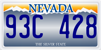 NV license plate 93C428