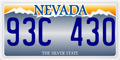 NV license plate 93C430