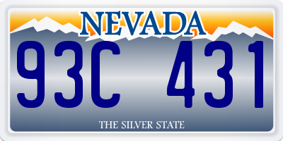 NV license plate 93C431