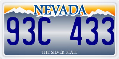 NV license plate 93C433