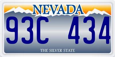 NV license plate 93C434