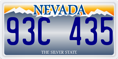 NV license plate 93C435