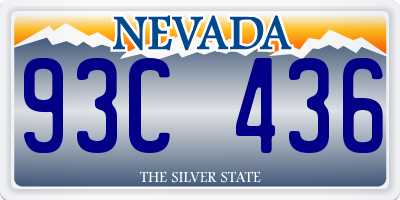 NV license plate 93C436