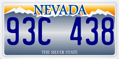 NV license plate 93C438