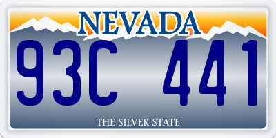 NV license plate 93C441