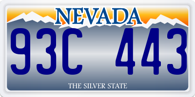 NV license plate 93C443