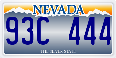 NV license plate 93C444