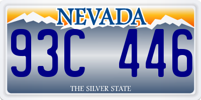 NV license plate 93C446